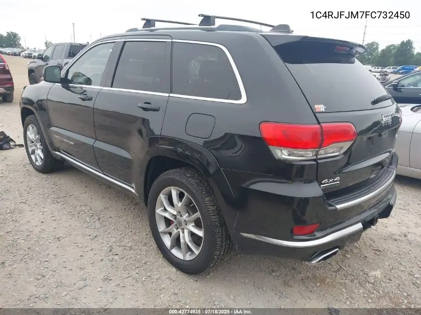 2015 Jeep Grand Cherokee Summit VIN: 1C4RJFJM7FC732450 Lot: 42774935