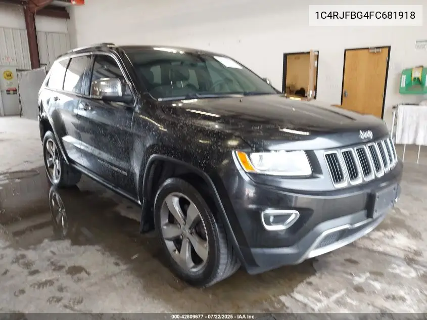 2015 Jeep Grand Cherokee Limited VIN: 1C4RJFBG4FC681918 Lot: 42809677