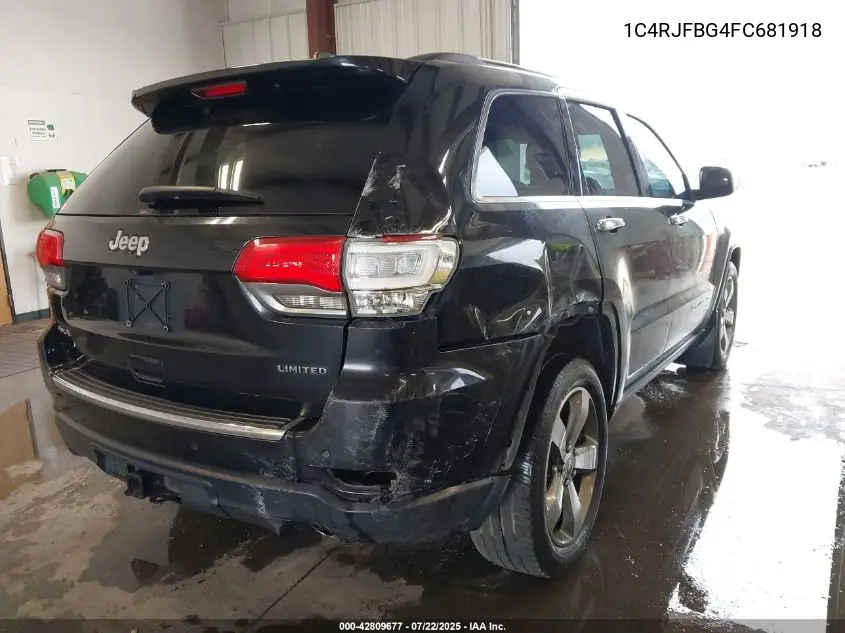 2015 Jeep Grand Cherokee Limited VIN: 1C4RJFBG4FC681918 Lot: 42809677
