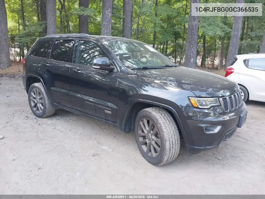 1c4rjfbg0gc366535 1C4RJFBG0GC366535 2016 Jeep Grand Cherokee Limited 75Th Anniversary