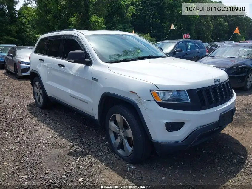 2016 Jeep Grand Cherokee Limited VIN: 1C4RJFBT1GC318930 Lot: 42635005