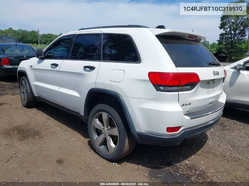 2016 Jeep Grand Cherokee Limited VIN: 1C4RJFBT1GC318930 Lot: 42635005