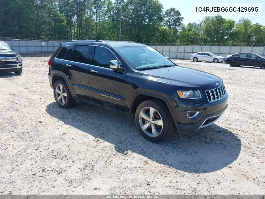 2016 Jeep Grand Cherokee Limited VIN: 1C4RJEBG6GC429695 Lot: 42635918