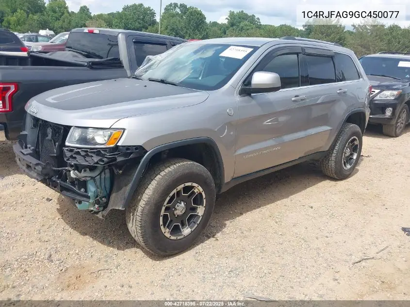 2016 Jeep Grand Cherokee Laredo VIN: 1C4RJFAG9GC450077 Lot: 42718395
