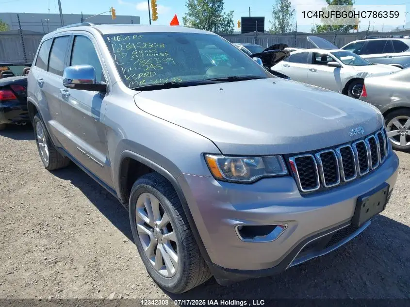2017 Jeep Grand Cherokee Limited VIN: 1C4RJFBG0HC786359 Lot: 12342308