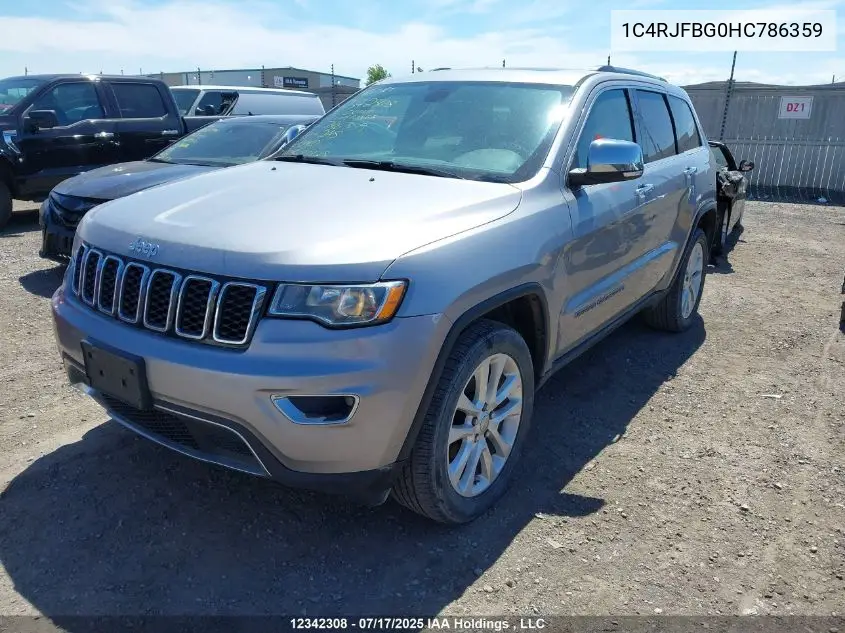 2017 Jeep Grand Cherokee Limited VIN: 1C4RJFBG0HC786359 Lot: 12342308