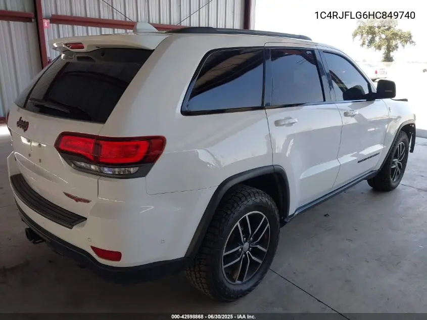 2017 Jeep Grand Cherokee Trailhawk 4X4 VIN: 1C4RJFLG6HC849740 Lot: 42598868