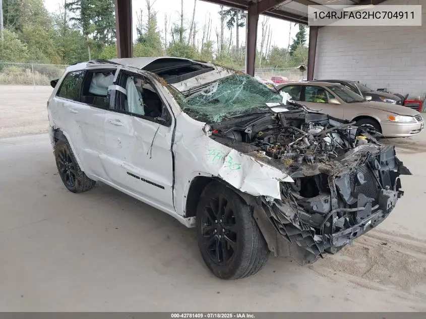 2017 Jeep Grand Cherokee Altitude 4X4 VIN: 1C4RJFAG2HC704911 Lot: 42781409