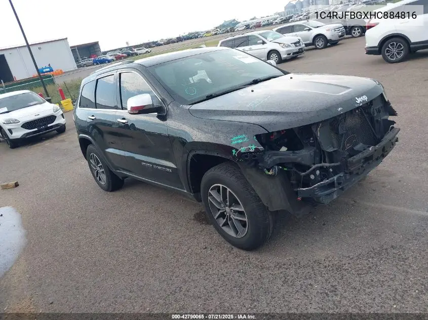 2017 Jeep Grand Cherokee Limited 4X4 VIN: 1C4RJFBGXHC884816 Lot: 42790065