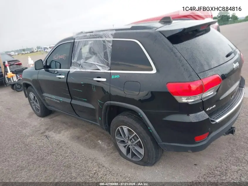 2017 Jeep Grand Cherokee Limited 4X4 VIN: 1C4RJFBGXHC884816 Lot: 42790065