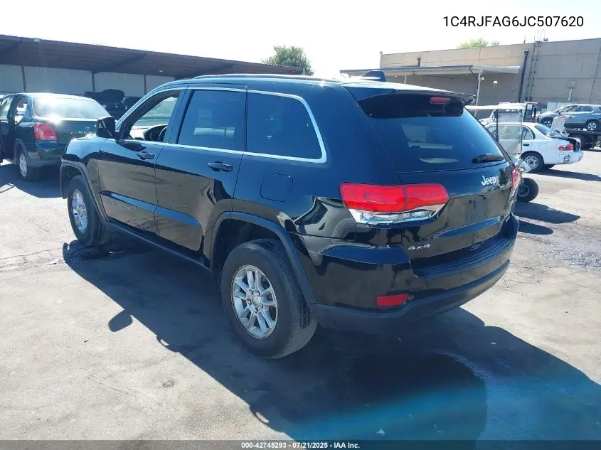 2018 Jeep Grand Cherokee Laredo 4X4 VIN: 1C4RJFAG6JC507620 Lot: 42745293