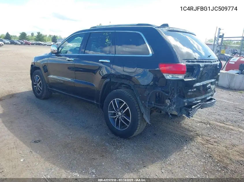 2018 Jeep Grand Cherokee Limited 4X4 VIN: 1C4RJFBG1JC509774 Lot: 42757810