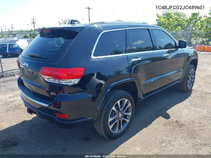 2018 Jeep Grand Cherokee Overland 4X4 VIN: 1C4RJFCG2JC489601 Lot: 42766488