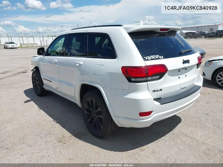 1C4RJFAG9KC840928 2019 Jeep Grand Cherokee Altitude 4X4