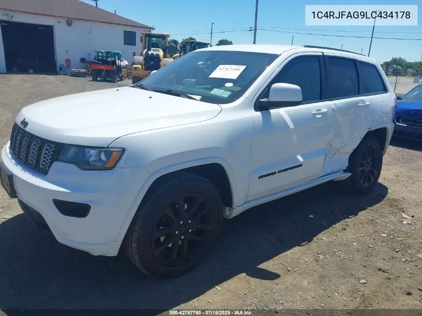 2020 Jeep Grand Cherokee Altitude 4X4 VIN: 1C4RJFAG9LC434178 Lot: 42767760
