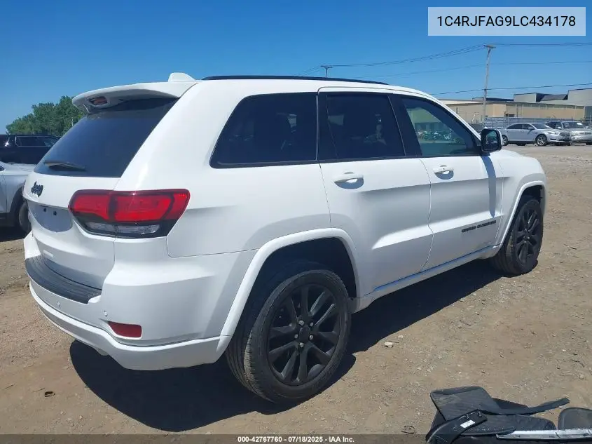 2020 Jeep Grand Cherokee Altitude 4X4 VIN: 1C4RJFAG9LC434178 Lot: 42767760
