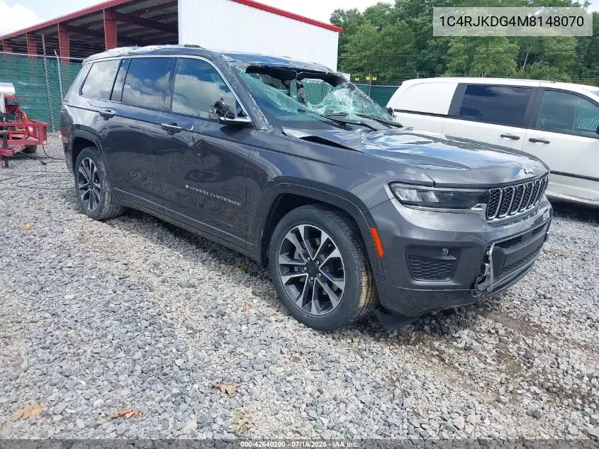 2021 Jeep Grand Cherokee L Overland 4X4 VIN: 1C4RJKDG4M8148070 Lot: 42640290