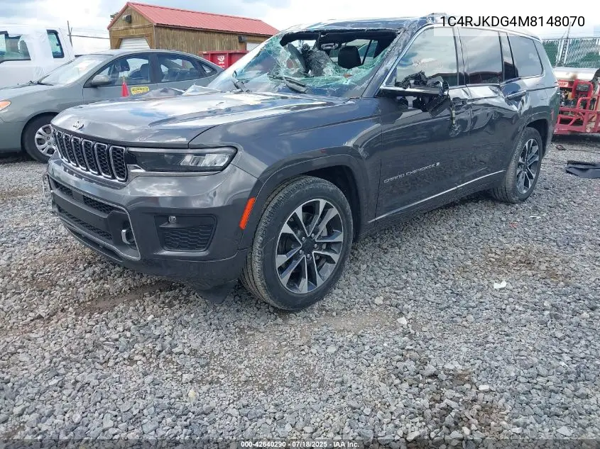 2021 Jeep Grand Cherokee L Overland 4X4 VIN: 1C4RJKDG4M8148070 Lot: 42640290