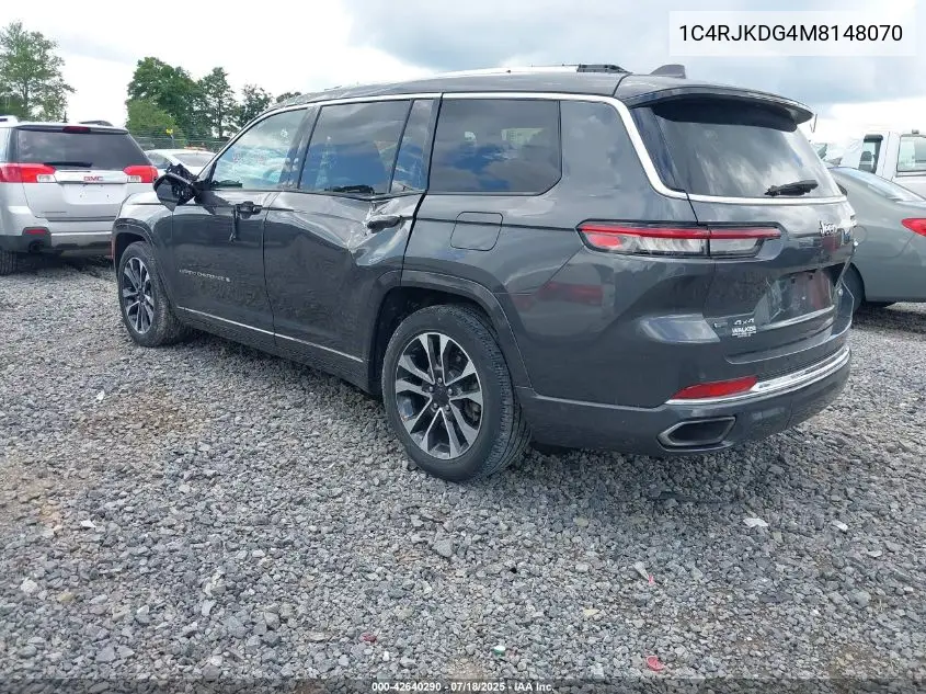 2021 Jeep Grand Cherokee L Overland 4X4 VIN: 1C4RJKDG4M8148070 Lot: 42640290