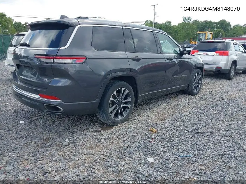 2021 Jeep Grand Cherokee L Overland 4X4 VIN: 1C4RJKDG4M8148070 Lot: 42640290