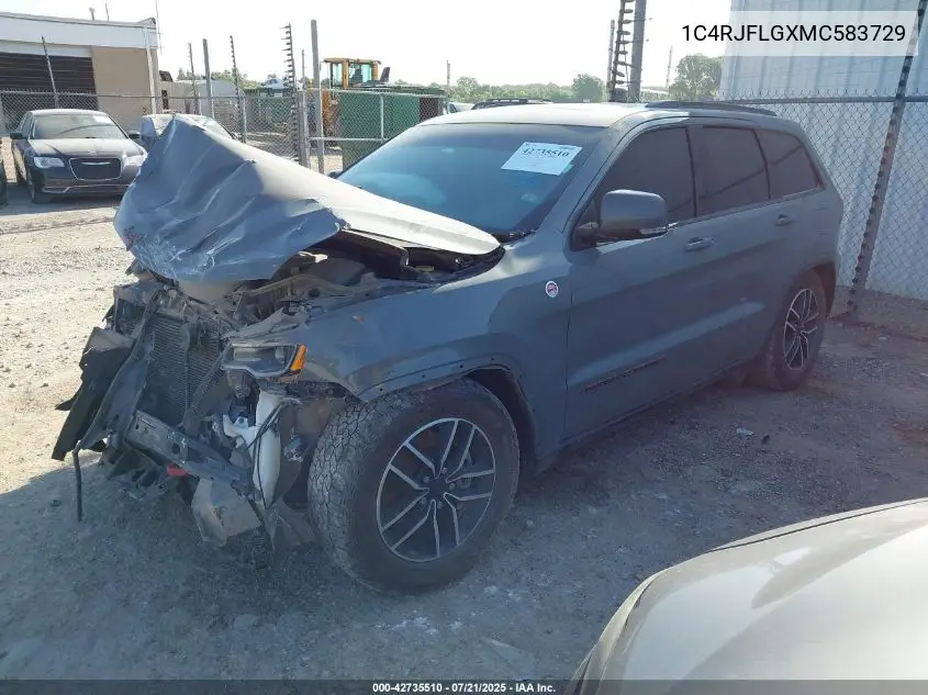 2021 Jeep Grand Cherokee Trailhawk 4X4 VIN: 1C4RJFLGXMC583729 Lot: 42735510