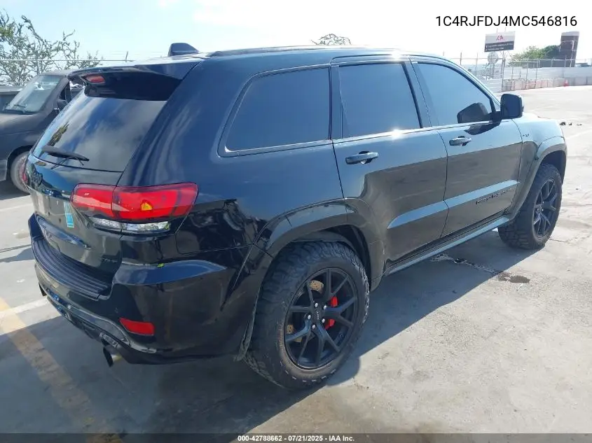2021 Jeep Grand Cherokee Srt 4X4 VIN: 1C4RJFDJ4MC546816 Lot: 42788662