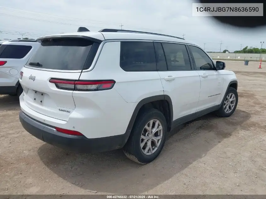 2022 Jeep Grand Cherokee L Limited 4X2 VIN: 1C4RJJBG7N8636590 Lot: 42765332