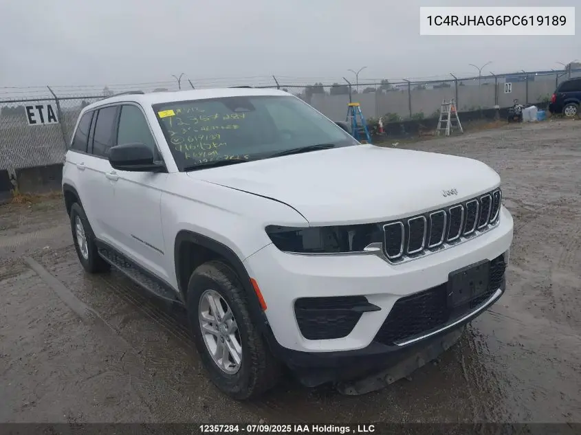 2023 Jeep Grand Cherokee Laredo/Altitude VIN: 1C4RJHAG6PC619189 Lot: 12357284