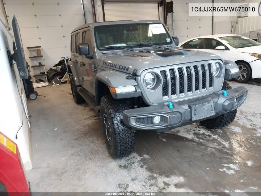 2021 Jeep Wrangler 4Xe Unlimited Rubicon 4X4 VIN: 1C4JJXR65MW675010 Lot: 41990021
