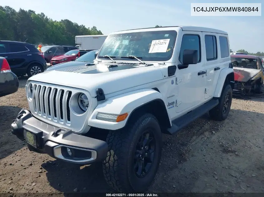 2021 Jeep Wrangler 4Xe Unlimited Sahara 4X4 VIN: 1C4JJXP6XMW840844 Lot: 42152271