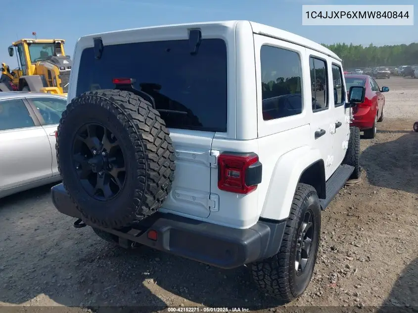 2021 Jeep Wrangler 4Xe Unlimited Sahara 4X4 VIN: 1C4JJXP6XMW840844 Lot: 42152271
