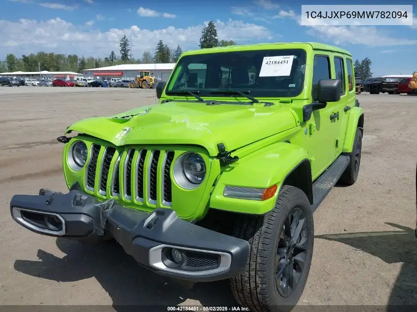 2021 Jeep Wrangler 4Xe Unlimited Sahara 4X4 VIN: 1C4JJXP69MW782094 Lot: 42184451
