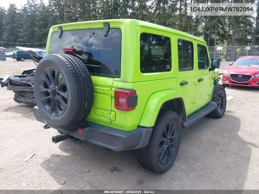 2021 Jeep Wrangler 4Xe Unlimited Sahara 4X4 VIN: 1C4JJXP69MW782094 Lot: 42184451