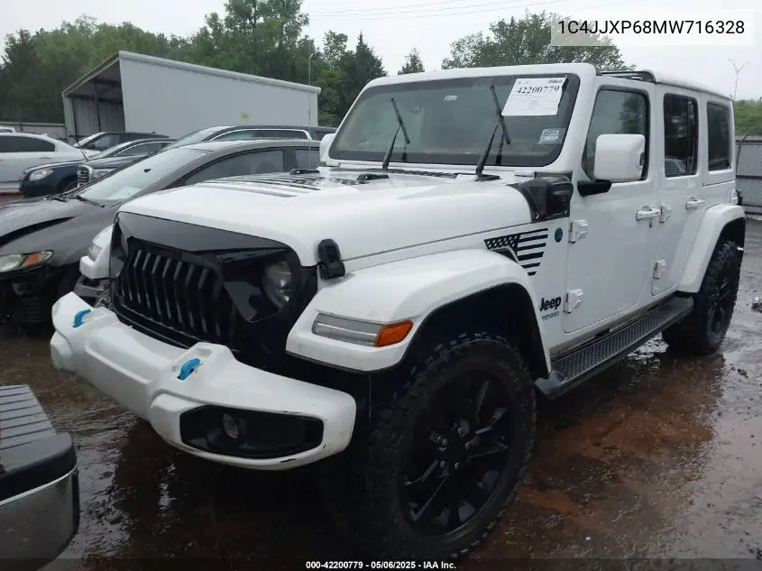 2021 Jeep Wrangler 4Xe Unlimited High Altitude 4X4 VIN: 1C4JJXP68MW716328 Lot: 42200779