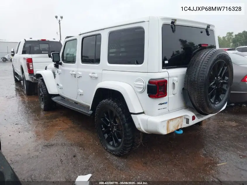 2021 Jeep Wrangler 4Xe Unlimited High Altitude 4X4 VIN: 1C4JJXP68MW716328 Lot: 42200779