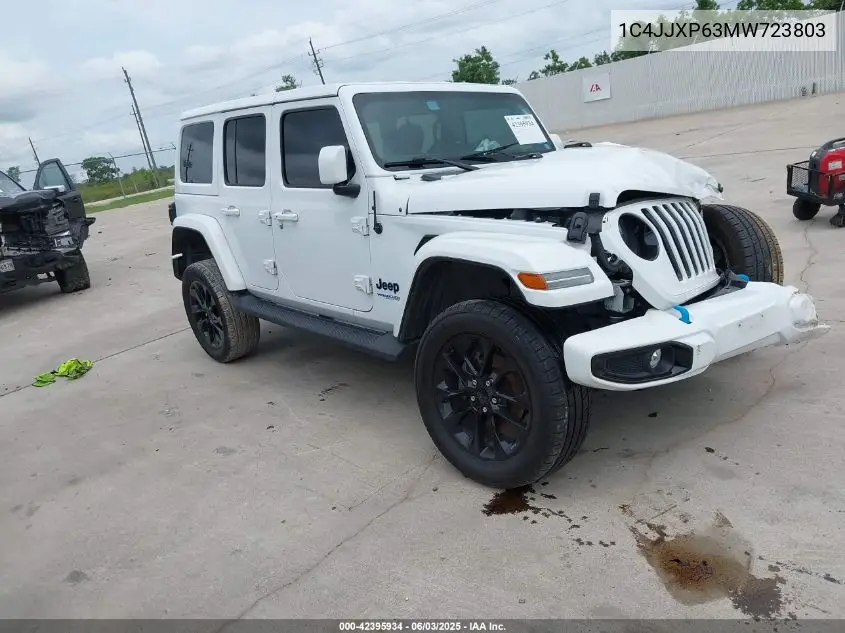 2021 Jeep Wrangler 4Xe Unlimited High Altitude 4X4 VIN: 1C4JJXP63MW723803 Lot: 42395934