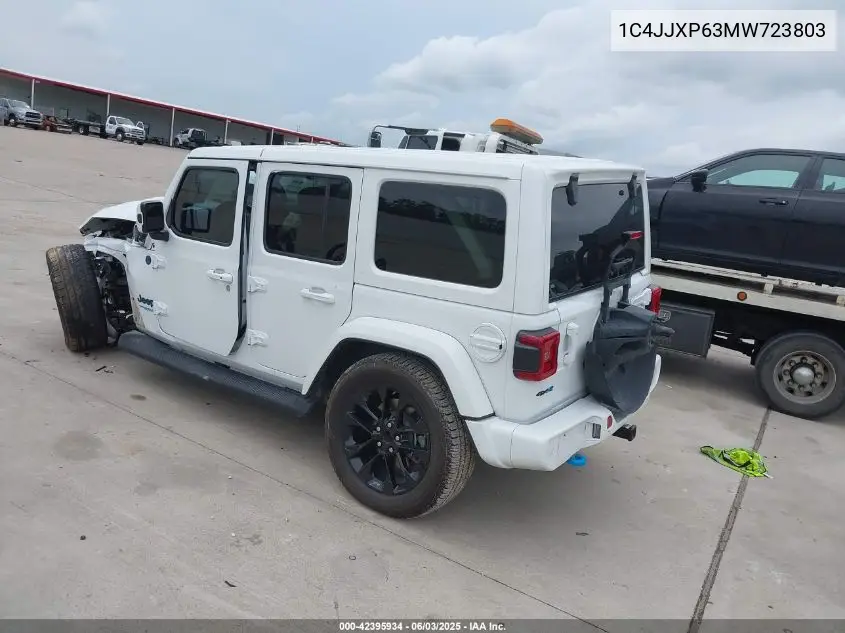 2021 Jeep Wrangler 4Xe Unlimited High Altitude 4X4 VIN: 1C4JJXP63MW723803 Lot: 42395934