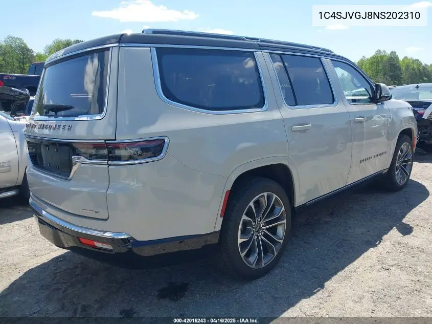 2022 Jeep Grand Wagoneer Series Iii 4X4 VIN: 1C4SJVGJ8NS202310 Lot: 42016243