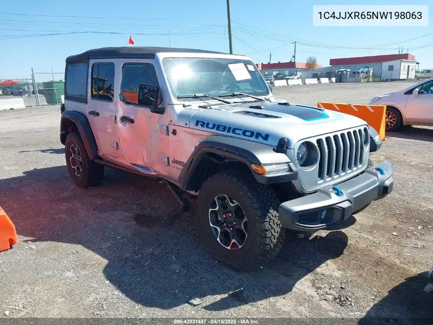 2022 Jeep Wrangler 4Xe Unlimited Rubicon 4X4 VIN: 1C4JJXR65NW198063 Lot: 42031447