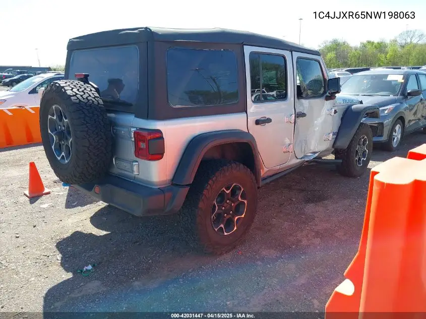 2022 Jeep Wrangler 4Xe Unlimited Rubicon 4X4 VIN: 1C4JJXR65NW198063 Lot: 42031447