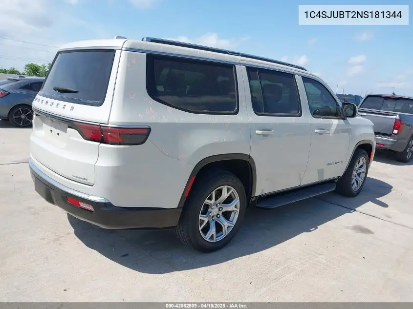 2022 Jeep Wagoneer Series Ii 4X2 VIN: 1C4SJUBT2NS181344 Lot: 42062809