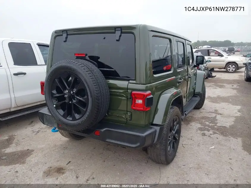 2022 Jeep Wrangler 4Xe Unlimited Sahara 4X4 VIN: 1C4JJXP61NW278771 Lot: 42159062