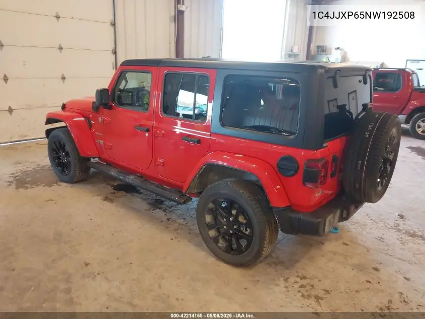 2022 Jeep Wrangler 4Xe Unlimited Sahara 4X4 VIN: 1C4JJXP65NW192508 Lot: 42214155