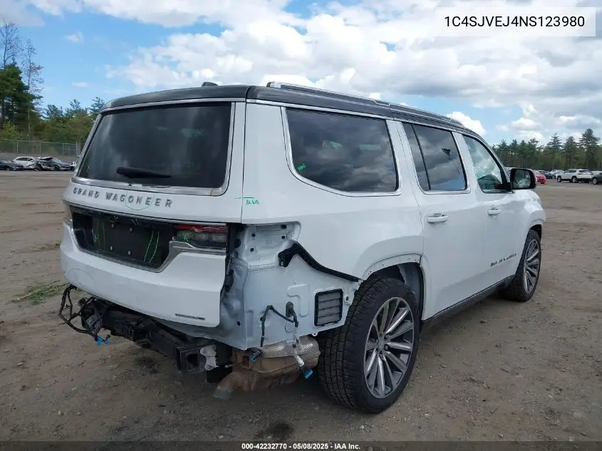 2022 Jeep Grand Wagoneer Series I 4X4 VIN: 1C4SJVEJ4NS123980 Lot: 42232770