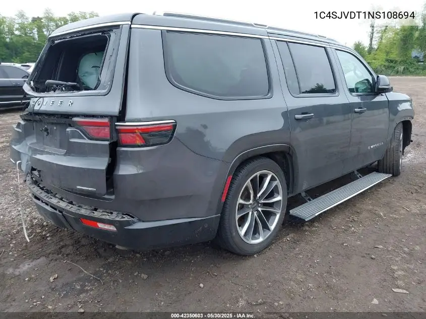 2022 Jeep Wagoneer Series Iii 4X4 VIN: 1C4SJVDT1NS108694 Lot: 42350603