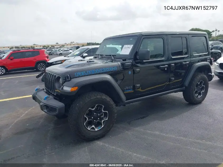 2022 Jeep Wrangler 4Xe Unlimited Rubicon 4X4 VIN: 1C4JJXR67NW152797 Lot: 42415541