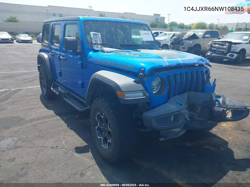 2022 Jeep Wrangler 4Xe Unlimited Rubicon 4X4 VIN: 1C4JJXR66NW108435 Lot: 42450856