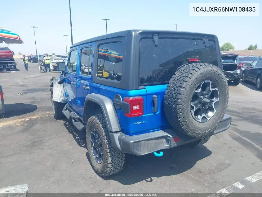 2022 Jeep Wrangler 4Xe Unlimited Rubicon 4X4 VIN: 1C4JJXR66NW108435 Lot: 42450856
