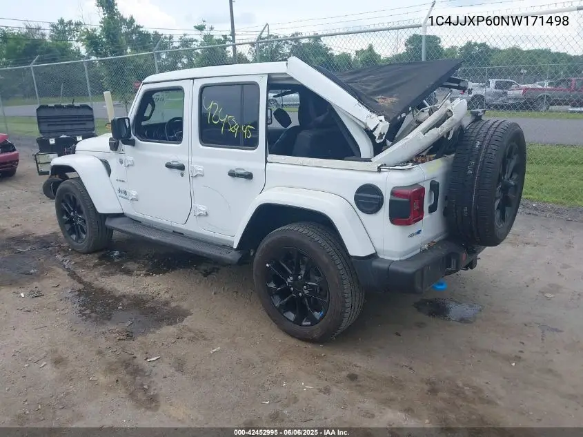 2022 Jeep Wrangler 4Xe Unlimited Sahara 4X4 VIN: 1C4JJXP60NW171498 Lot: 42452995