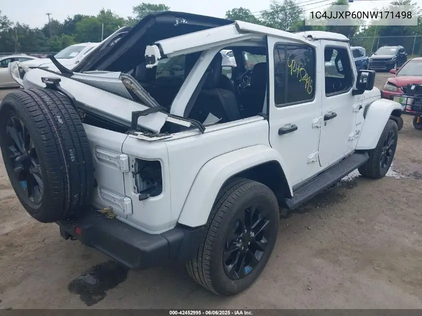 2022 Jeep Wrangler 4Xe Unlimited Sahara 4X4 VIN: 1C4JJXP60NW171498 Lot: 42452995